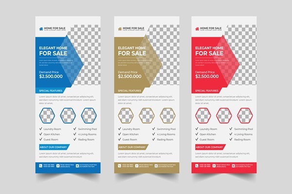 Three Different Rack Card Examples